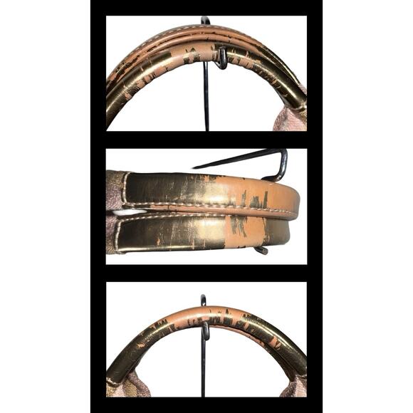 Gucci GG Monogram Canvas Large Web Handle Bucket Tote Pink Gold 131231 204991 - Picture 16 of 16